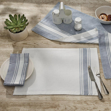 Aurora Stripe Dishtowel Blue Set of 12 Park Designs - The Fox Decor